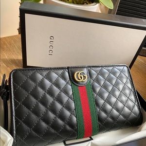 GG Trapuntata ziparound wallet